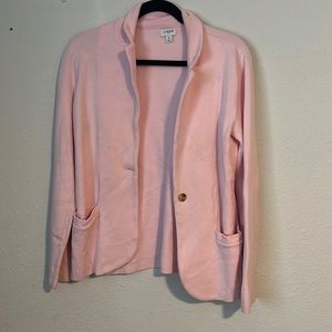 Baby pink knit blazer J.CREW